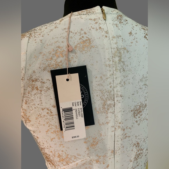 NWT Rebecca Taylor Gold Foil Party Dress - Picture 6 of 7